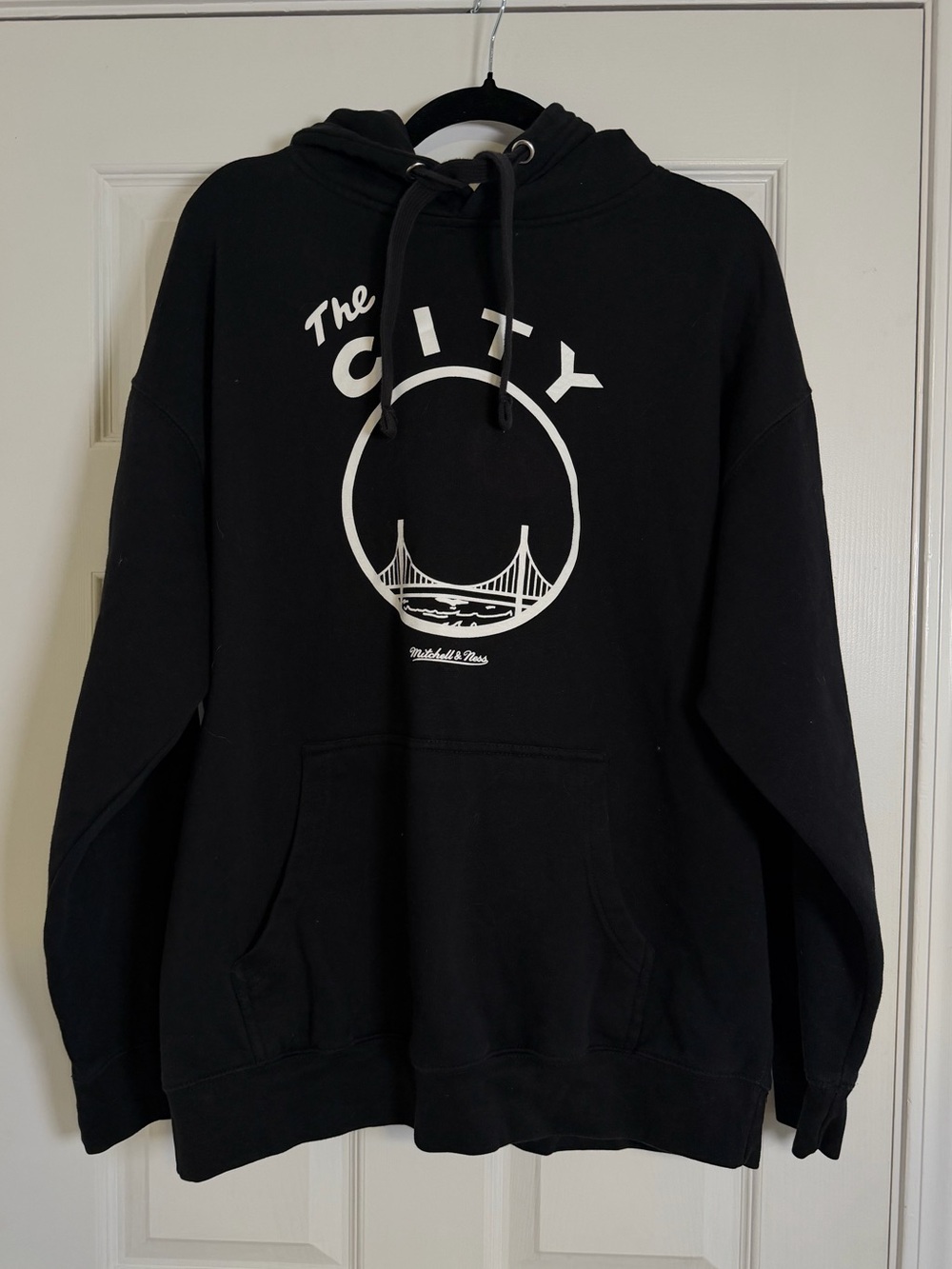 Mitchell & Ness Golden State Warriors The City Black Pullover Hoodie XL - Picture 2 of 6